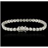 Image 2 : 14KT White Gold 6.72ctw Diamond Tennis Bracelet