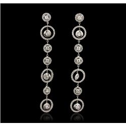 14KT White Gold 2.81ctw Diamond Earrings