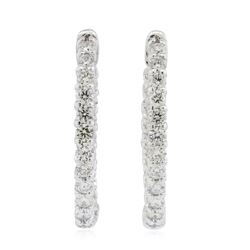 14KT White Gold 2.23ctw Diamond Earrings