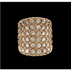 5.24ctw Fancy Yellow Diamond Ring - 14KT Rose Gold