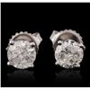 Image 1 : 14KT White Gold 1.32ctw Diamond Stud Earrings