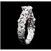 Image 3 : 18KT White Gold 1.12ctw Diamond Ring