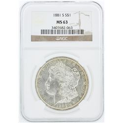 1881 NGC MS63 Morgan Silver Dollar