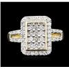 Image 1 : 10KT Two-Tone Gold 0.75ctw Diamond Ring