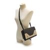 Image 3 : Prada BR5077 Women's Black and Cream Calf Leather Flag Shoulder Bag