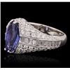 Image 2 : 18KT White Gold 2.74ct Tanzanite and Diamond Ring