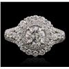 Image 1 : 18KT White Gold 2.41ctw Diamond Ring