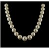 Image 1 : South Sea Cultured Pearl Necklace With 14KT Yellow Gold Diamond Clasp