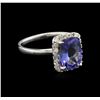 Image 2 : 2.55ct Tanzanite and Diamond Ring - 14KT White Gold
