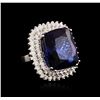 Image 2 : 14KT White Gold GIA Certified 43.23ct Tanzanite and Diamond Ring