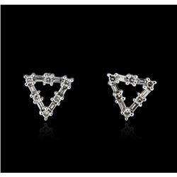 14KT White Gold 0.50ctw Diamond Earrings