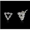 Image 2 : 14KT White Gold 0.50ctw Diamond Earrings