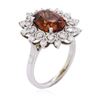 Image 3 : 14KT White Gold 4.30ct Spessartite Garnet and Diamond Ring