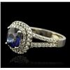Image 2 : 14KT White Gold 2.53ct Tanzanite and Diamond Ring