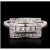 Image 1 : 14KT White Gold 0.77ctw Diamond Ring