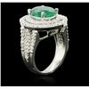 Image 3 : 14KT White Gold 3.58ct Emerald and Diamond Ring