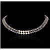 Image 2 : 14KT Yellow Gold 78.00ctw Sapphire and Diamond Necklace