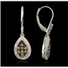 Image 2 : 10KT White Gold 0.50ctw Diamond Earrings