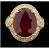 14KT Yellow Gold 13.80ct Ruby and Diamond Ring