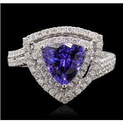 14KT Two-Tone Gold 2.25ct Tanzanite and Diamond Ring