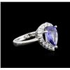Image 2 : 2.33ct Tanzanite and Diamond Ring - 14KT White Gold