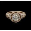 Image 1 : 3.01ctw Diamond Ring - 14KT Rose Gold