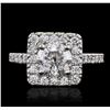 Image 1 : 14KT White Gold 1.97ctw Brilliant Cut Diamond Ring