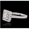 Image 2 : 14KT White Gold 1.97ctw Brilliant Cut Diamond Ring