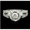 Image 1 : 14KT White Gold 1.17ctw Diamond Ring