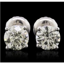 14KT White Gold 1.30ctw Diamond Solitaire Earrings