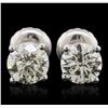 Image 1 : 14KT White Gold 1.30ctw Diamond Solitaire Earrings