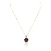 Image 1 : 14KT Yellow Gold 1.12ctw Ruby and Diamond Pendant With Chain