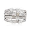 Image 1 : 14KT White Gold 0.88ctw Diamond Ring