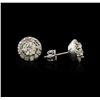 Image 2 : 18KT White Gold 1.39ctw Diamond Stud Earrings