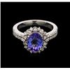 Image 1 : 1.88ct Tanzanite and Diamond Ring - 14KT White Gold