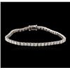 Image 1 : 14KT White Gold 5.04ctw Diamond Tennis Bracelet