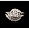Image 1 : 14KT White Gold 0.85ctw Diamond Ring
