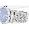 Image 4 : Rolex Stainless Steel Sapphire and Diamond DateJust Men's Watch