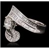 Image 2 : 18KT White Gold 2.56ctw Diamond Ring
