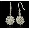 Image 2 : 14KT White Gold 3.72ctw Diamond Earrings