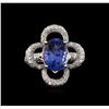 14KT White Gold 5.81ct Tanzanite and Diamond Ring
