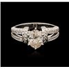 Image 1 : 14KT White Gold 1.64ctw Diamond Ring