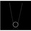 Image 2 : 14KT White Gold 0.94ctw Diamond Pendant With Chain