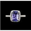2.81ct Tanzanite and Diamond Ring - 14KT White Gold