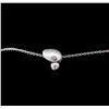 Image 3 : Pearl and Diamond Necklace - 18KT White Gold