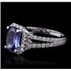 Image 2 : 14KT White Gold 1.32ct Tanzanite and Diamond Ring