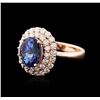Image 2 : 14KT Rose Gold 2.93ct Tanzanite and Diamond Ring
