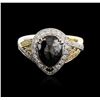 18KT Two-Tone Gold 2.72ctw Black Diamond Ring