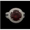 Image 1 : 8.12ct Ruby and Diamond Ring - 14KT White Gold