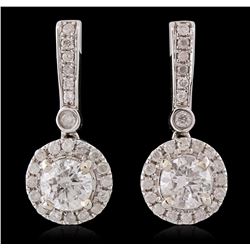 14KT White Gold 1.62ctw Diamond Earrings